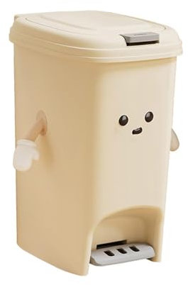 Milageto Poubelle à pédale simple et étanche pour toilettes, bureau, chambre à coucher, bureau, 20l