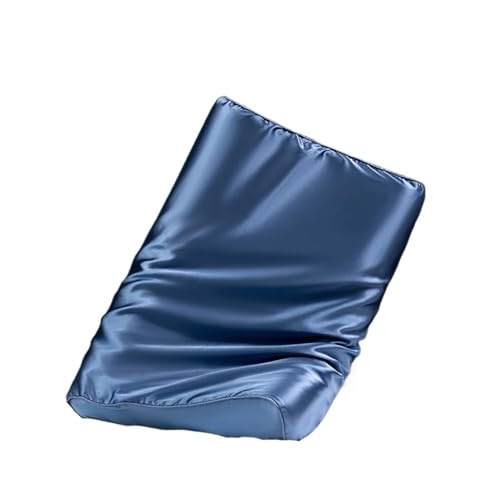 Seidenkissenbezug Kissenbezug aus Satin-Seide for Memory-Schaum und Latex-Kissen, fester Kissenbezug, Schutz for Haare und Haut, dekorativer Bezug, 30 x 50 cm/40 x 60 cm(Deep blue,1PCx30x50cm)
