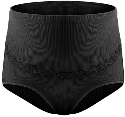 AnnSemo Bragas de maternidad para mujer, ropa interior de maternidad suave sin costuras, bragas de cintura alta para embarazo, bragas posparto elásticas ajustables, bragas hipster para debajo del