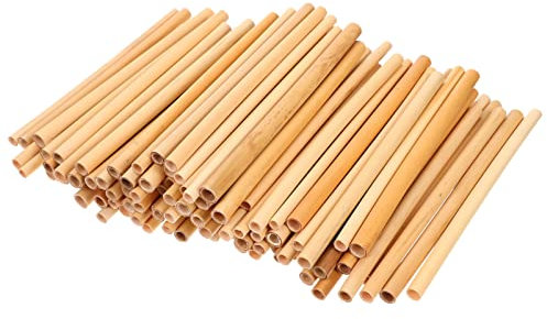 FONDOTIN 100stücke Reed Bee Tubes Für Imker Austauschbare Bienenröhren Bienenhaus Zubehör Bienenhaus DIY Tubes Refill Bienenröhrenersatz Bienenröhren Für Bienen Requisiten Bienenhaus DIY Zu