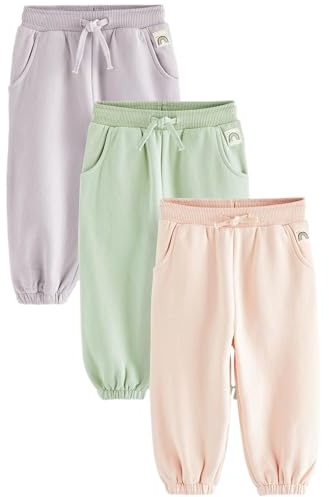 NEXT Mädchen Jogginghosen, 3er-Pack Flieder/Grün/Rosa 6 Jahre