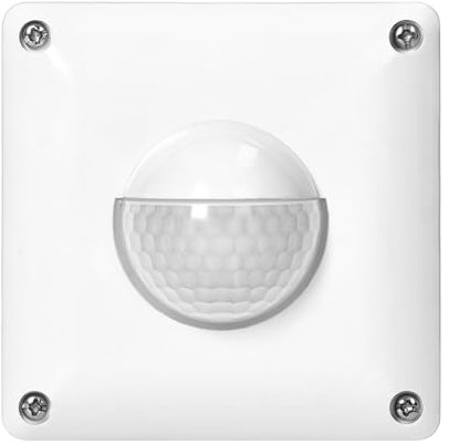 Miratic Detector De Movimiento 2 y 3 Hilos 190 Grados IP65 Alcance Máx. 10m para Caja De Conexiones - Control Time/Lux/ON-Off Blanco