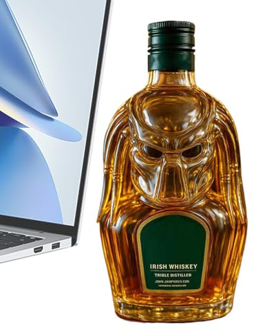 Likör-Dekanter, 300 ml, 3D-Glas-Alkoholbehälter mit luftdichtem Deckel, dekorative klare Flasche, Wein-Spirituosen, perfekt für Zuhause, Keller, Party, Versammlungen, kommerzielle Präsentation, 12 x 8