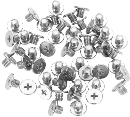 sourcing map M6-1 x 6 mm 50 viti a testa rotonda piatta in acciaio inossidabile 304 Phillips Drive Viti di fissaggio hardware per il collegamento di mobili