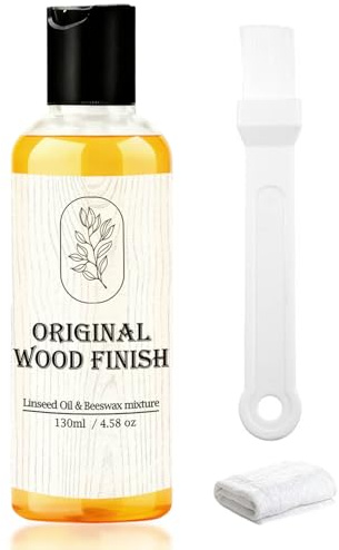 4.3 oz. Premium Original Wood Finish, Linseed Oil & Beeswax Blend, Linseed Oil for Wood Non-Toxic, Long-Lasting Protective Finish for All Woodwork Projects, Ideal for Use