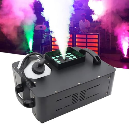 Machine à Fumée 1500W avec 24 LED RGB, Débit de 18000 CFM - Compatible DMX et Télécommande, Machine à Fumée de Scène 2,5L pour DJ, Fête, Mariage et Concert
