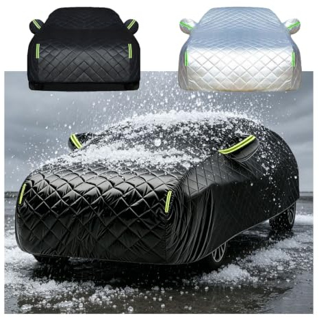 Chihen Funda Coche Antigranizo para AUD i TT Mk1 (1998-2006),Funda Coche Exterior 5 Capas Acolchada,Impermeable,Transpirable,Anti-UV,Antipolvo,Protección contra Granizo Lluvia Nieve y Viento(Negro)