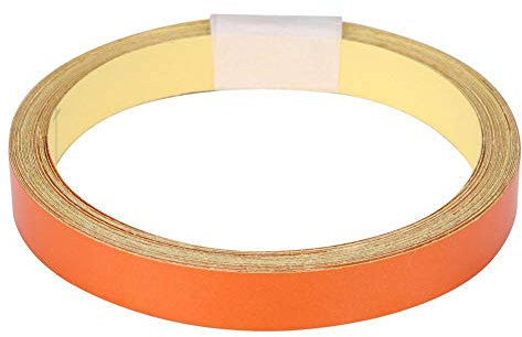 Fydun Reflektierende Klebeband, 1cm * 5m DIY Reflexstreifen Sicherheitswarnung Auffälligkeit Klebebandstreifen Aufkleber für Auto Motorrad Fahrrad(Orange)