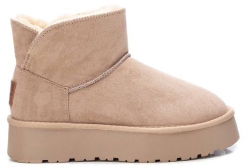 XTI - Botín Mujer Beige - Calzado Cómodo y Versátil - Moda casual - Modelo 14219702 (Talla 38)