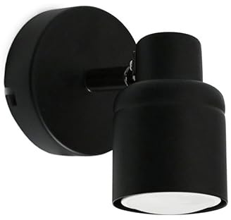 ValueLights | Matt Black Single Spotlight Adjustable GU10 Spotlight | Bath Wall Lights, Home Décor & Improvement Essential