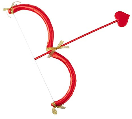 Geagodelia Damen Amor Kostüm Pfeil und Bogen Set Faschingskostüme Karneval Halloween Valentinstag Amor Kostüm Accessoires für Erwachsene (Rot, One Size)