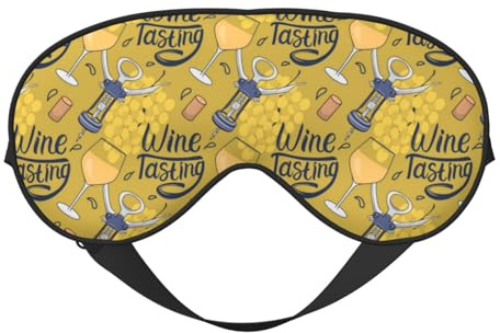 Schlafmaske, Augenmasken für Schlaf, Schlafmasken für Frauen und Männer, Verdunkelungs-Augenabdeckungen für Reisen/Schlafen, Weißwein, nahtlose Augenmaske