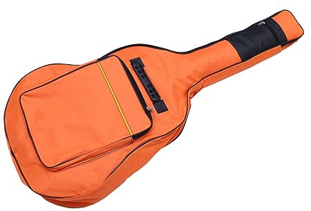 ibasenice 40/41 Zoll Folk Gitarrentasche Aus Oxford Stoff Mit Doppelgurt Verstellbar Rucksack Und Umhängetasche Mit Fronttasche Und Rückenpolster Für Akustikgitarre