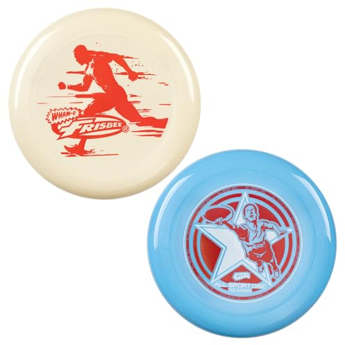 Wham-O Frisbee All Sport Disc 140g, 25.02cm, Durable et antidérapant pour Les Jeux de Plein air, Parfait pour Les Sports d'équipe et Le Plaisir en Famille -2 Pack