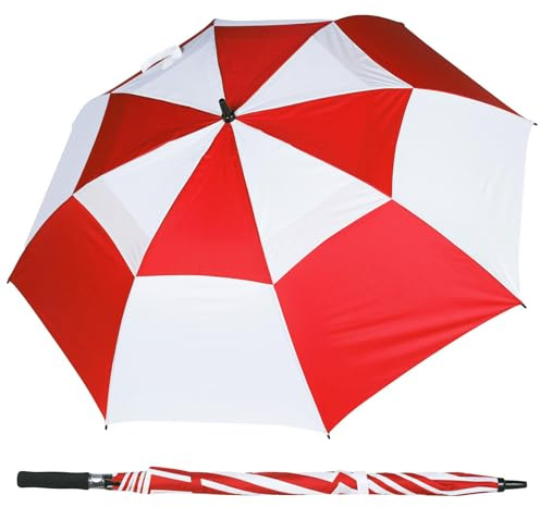 A2Z Golf Umbrella Auto Open 152cm Large Dual Vented Canopy Durable Fiberglass Ribs EVA Soft Grip Handle Windproof Rain Sun UV Protection Double Vent Brolly For Men & Women Golf Outdoor Sports Travel