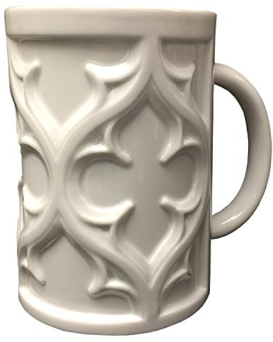 Ashlar Mugs Gothic Tracery Architecture 16 oz White Ceramic Mug