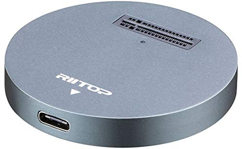 NVMe zu USB Docking Station, RIITOP M.2 PCIe NVMe SSD auf USB 3.1 C Reader Adapter für M.2 M-Key NVMe SSD