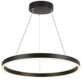 SLV Pendelleuchte ONE 60 PD PHASE UP/DOWN/Wohnzimmer-Lampe, Innen-Beleuchtung, Hänge-Leuchte Esszimmer, LED, Decken-Leuchte/CCT switch 2700/3000K 24W 830lm schwarz dimmbar, 1004759