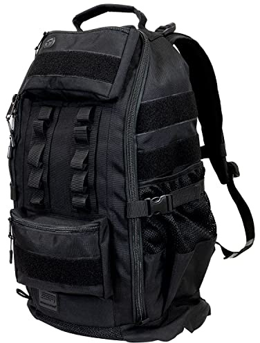 Serious Steel Fitness Sporttasche, 1000D Nylon, strapazierfähig, Schwarz, Backpack (Tactical), Rucksack (taktisch)