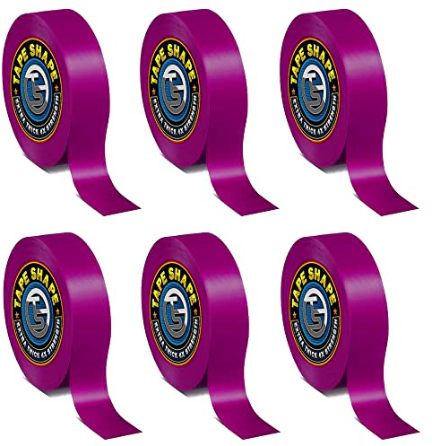 VL 6 PCS Electrical Tape 19mm*33m Waterproof Electric Tape Strong Self-Adhesive PVC Insulation Tape for Masking Repairing and Protecting Electrical Wires and DIY Projects (33 metre, PURPLE)