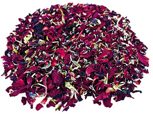 TooGet rote Hochzeitskonfetti, getrocknete Blütenblätter, 100 % natürliches Konfetti, biologisch abbaubar, für Hochzeits- und Party-Dekoration, 115 g