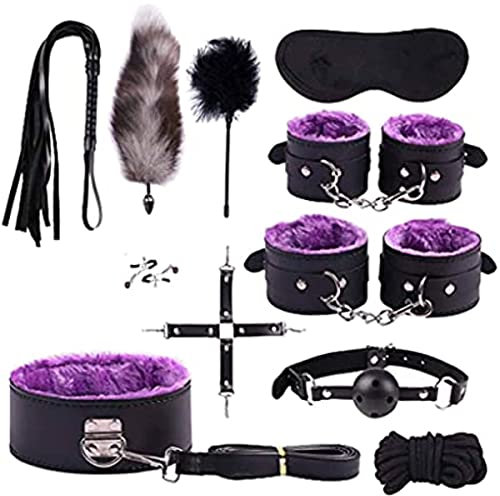 WJE Juguetes êróticôs para adultôs Peso para Tobillo Ṣȅxô Pareja Placer B`D`S`M Pack Hombres Bǒǹdâgê Kît Juegôs Juguetes Šêsxualȅs para Parejas Ofertas Šêxualês 11Pices/Set Púrpura
