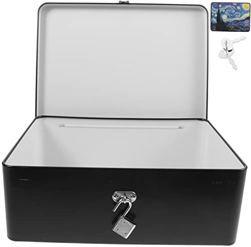 Zerodeko Scatola Può Casa Rettangoli Caso Gioielli Scrigno Organizzatore Blocco Lettera Lucchetto Decorativo Tè Tarocchi Scatola Biscotto Stile Contenitore Di