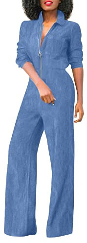 MJGkhiy Jumpsuit Donna da Cerimonia Curvy Salopette Estiva Jumpsuit Allentata Tutine Boho Pagliaccetto Regolabile Tracolla Playsuit Vintage Jeans Lunga Salopette Spalline Regolabili Con Tasche