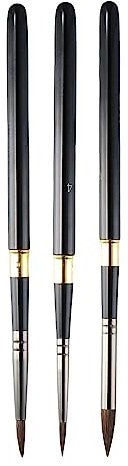 YYlingx 3Pcs Travel Watercolor Brushes Paint Removable Brushes Round Extra Long Synthetic Pocket Brush Watercolor Acrylics Gouache Ink Brushes