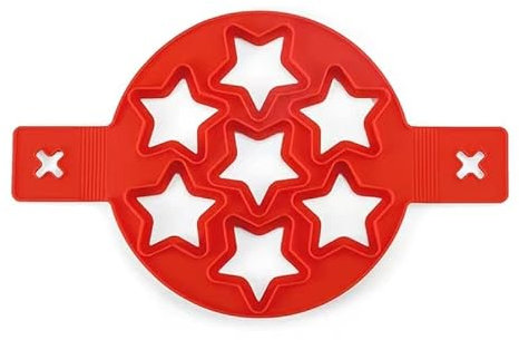 moldes para Huevos escalfados, For freír Antiadherente Silicona Fantástico Siete Agujeros Huevo Panqueque Fabricante Anillo Cocina Hornear Tortilla Moldes Flip Anillo de Huevo Frito (Color : B) (Colo