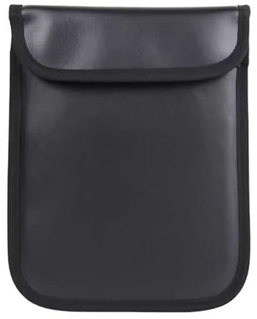 Faraday Bag Faraday-Beutel, PU-Material, Abschirmung, Diebstahlschutz, Autoschutz, Handy, WiFi/GSM/LTE/NFC/RFID (Color : Black, Size : 23x17cm)