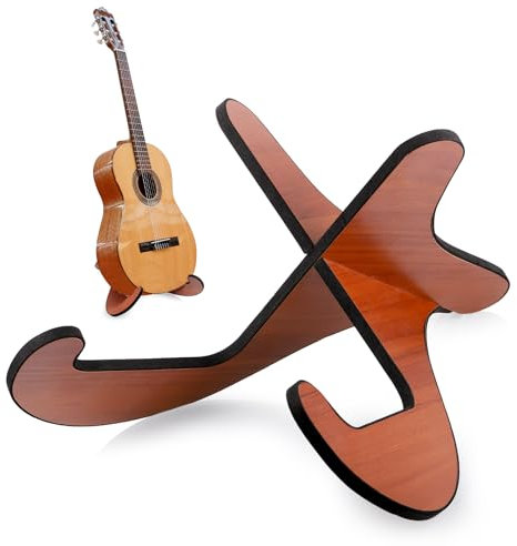 Fentar Gitarrenständer Holz, Stabiler Anti-Rutsch Gitarrenständer, Universal Gitarren Ständer für Akustikgitarre E-Gitarre Bassgitarre, Guitar Stand mit Kratzfester Schaumstoff-Abdeckkanten