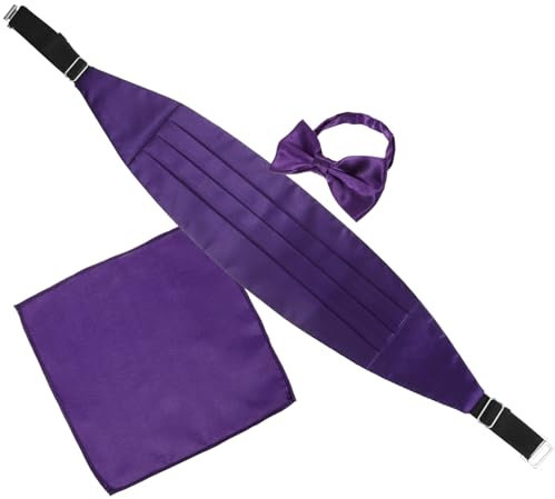 WRITWAA Selbst Fliege Set Herren Fancy Fliege Kummerbund Tasche Platz Für Hochzeit Party