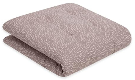 emma & noah Krabbeldecke Baby, Groß und Gepolstert, Bio-Baumwolle, Oeko-TEX Zertifiziert, Babydecke, Weiche Spieldecke & Laufgittereinlage für Jungen & Mädchen (Blume Berry, 120x120)