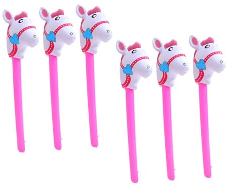 NAMOARLY 6stücke Aufblasbare Pferde Ballon Sticks Für Mädchen Lustige Party Dekorationen Und Requisiten Für Pferde-mottopartys Geburtstagsfeiern Und Kinderaktivitäten