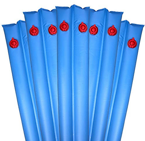 Pool Mate 8 ft. 5-Pack Classic Blue Double Chamber Pool Water Bags, .33 MM Thick Vinyl, Cover Weights, Water Tubes