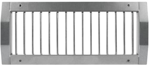 Repa Market 13 x 5 Inch / 325 x 125 mm Vent Cover for Round Duct – Adjustable Air Vent – Galvanised Steel Exhaust/Supply Grill – Side Fit Louvre Blade – Metal Grate for Canal Ducting