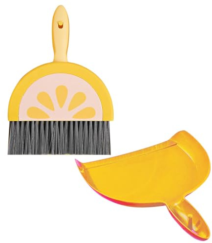 Kids Broom Dustpan Set, Small Broom Dustpan Set - Small Cleaning Brush Set for Kids Fruit | Cartoon Whisk Broom, Small Dustpan Combines