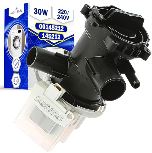 Laugenpumpe 30W 220/240V für Waschmaschine 00145212 145212 für Bosch | für Siemens für Balay für Constructa - Garantie 10 Jahre - MONTERAL