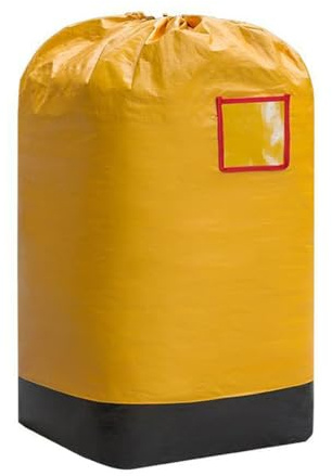 Bolsa grande de cuerda de almacenamiento, 106 x 47 cm, impermeable, bolsa de lavandería para mudanzas, juguetes, edredón, viajes, jardín, decoración de Navidad (amarillo)