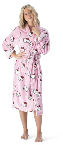 Northwest Damen Hello Kitty Women's Silk Touch Lounge Robe Hello Kitty Damen-Bademantel Silk Touch