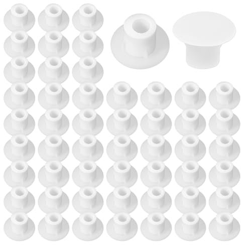 500 Stück Abdeckkappen für Bohrlöcher, 5mm Bohrloch Abdeckkappen Weiß Lochabdeckung Lochkappen Möbel Lochabdeckung Kunststoff Möbel Schrank Schrauben Bohrungen Abdeckkappen