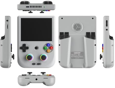 Joytopiaminds RG406V Retro Handheld Game Console, 4.5-Inch Portable Retro Gaming Device with 8+128GB Storage & Protective Storage Bag （Grey/No Games