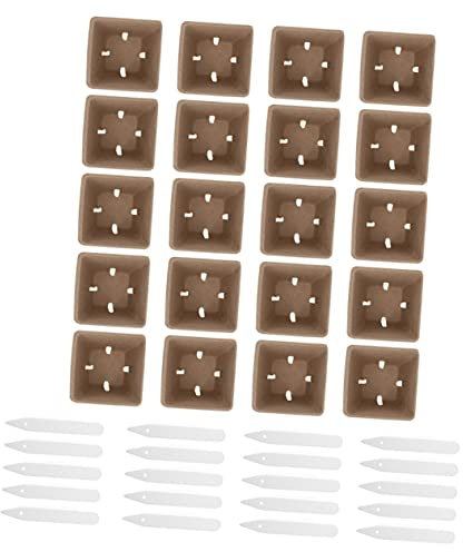 BESTonZON Pots De Pépinière Biodégradables pour Jardinage Pots De Germination Papier Recyclé Naturel Jardinières pour Plantation De Fleurs Et Légumes