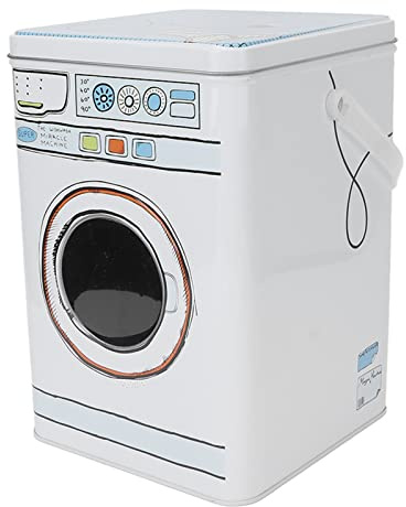 Récipient Détergent à Lessive, Récipient en Poudre à Linge avec Puits de Lumière Transparent de Grande capacité de Grande capacité à Blanchisserie en Poudre en Métal pour Stocker des Comprimés de