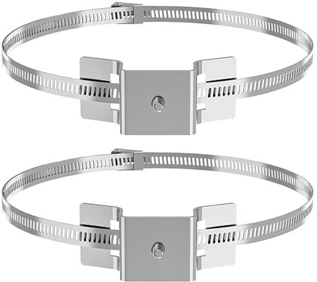 YRTUOP Staffe con morsetti per - di supporto per segnale | Hardware in metallo regolabile per telecamere a telefonico rotondo per scaldabagno a pannello solare