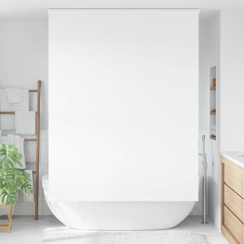 Generico Tenda a Rullo Doccia Cassonetto 160x240 cm Larghezza Tessuto,Bianco,2.15kg,4015062