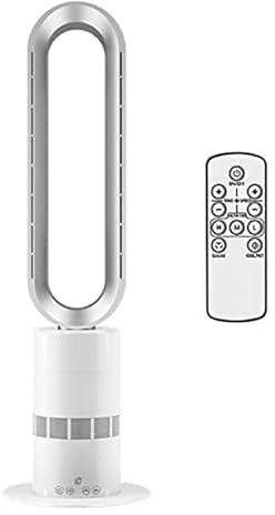 Chauffage électrique 1950 W en céramique, ventilateur chaud et froid de 33,5 pouces, ventilateur sans lame oscillant à 90 °, protection contre le renversement/surchauffe, filtre à air HEPA white