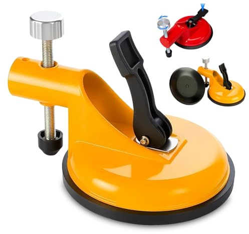 Adjustable Height Setter - Professional Countertop Leveling Tool, New Suction Cup Leveling Device for Floor Gap, Suit for Granite, Marble, Quartz Slabs (Orange)