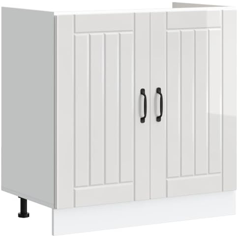 Mimdixy Backofenschrank Spülenunterschrank Küchenschrank,Spülenunterschrank Hochglanz Weiß Holzwerkstoff,Für Wohnzimmer,Arbeitszimmer,Küche,Kann Schnell Zusammengebaut Werden